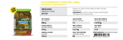 Penguen Kornişon Turşusu - Özba Gıda İnşaat San. ve Tic. Ltd. Şti. - 0412 251 11 53 - 0412 251 05 64