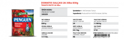 Penguen Domates Salçası 28-30bx - Özba Gıda İnşaat San. ve Tic. Ltd. Şti. - 0412 251 11 53 - 0412 251 05 64